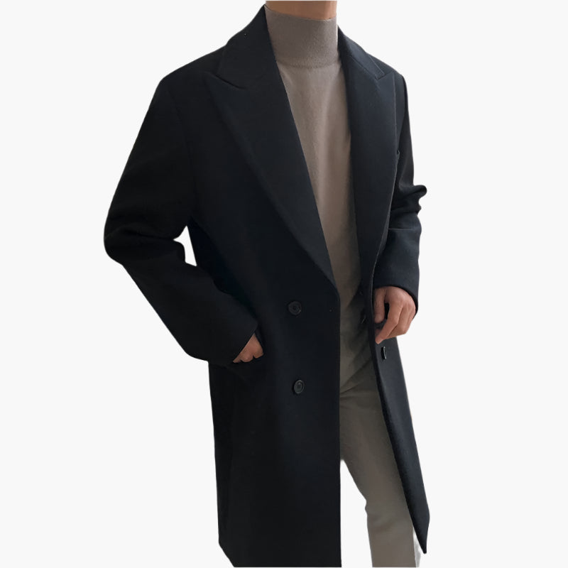 Double-Breasted Wool Coat | Wool Blend | Elegant & Warm