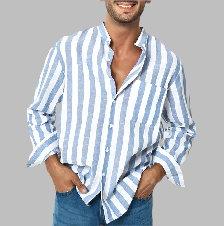 Striped Button-Up Shirt | Lightweight | Casual & Stylish