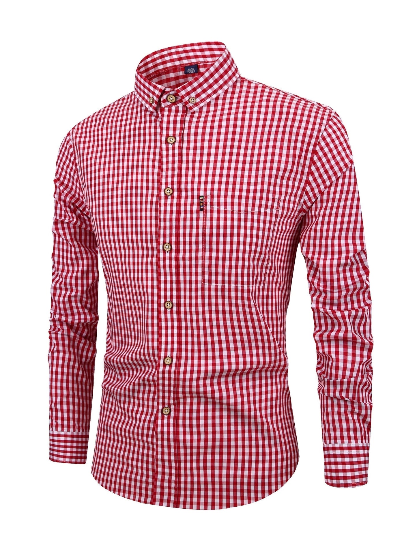 Checkered Long-Sleeve Shirt | Cotton Blend | Classic & Versatile