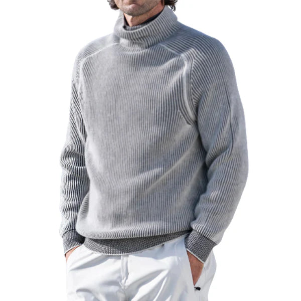 Men’s Ribbed Turtleneck Sweater | Warm & Stylish | Classic Winter Knit