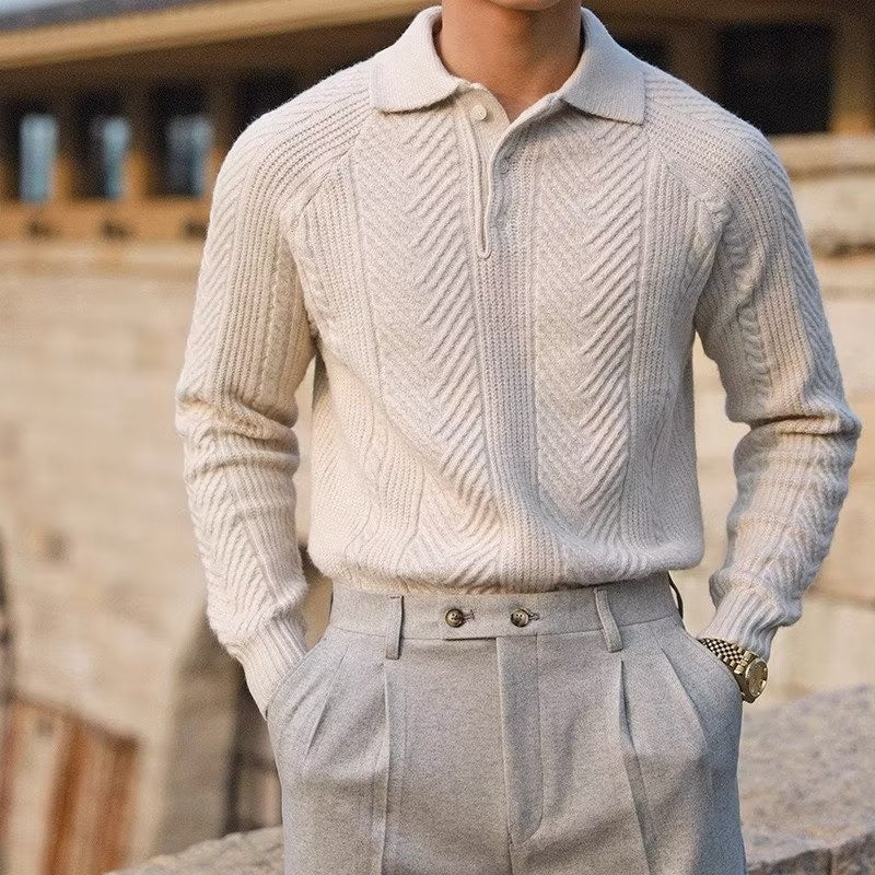 Knitted Polo Sweater | Cotton Blend | Refined & Versatile