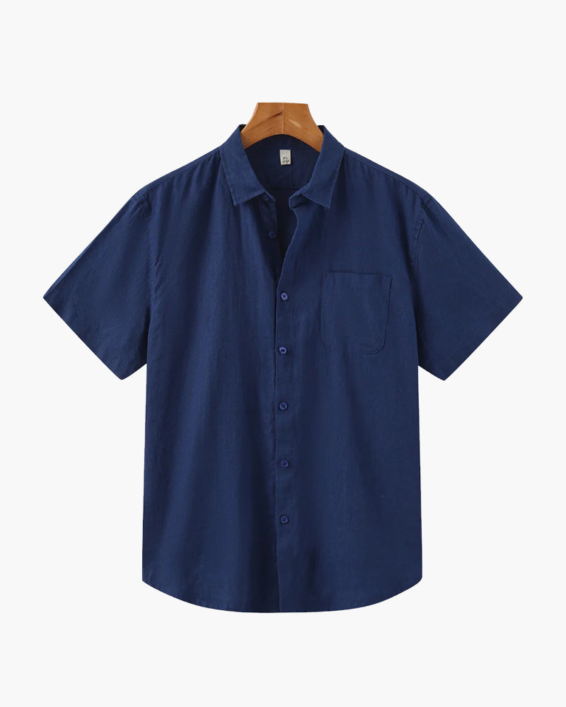 Men's Linen Short-Sleeve Shirt | Lightweight & Breathable | Casual Summer Essential