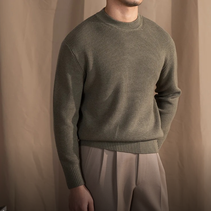 Men's Classic Knit Sweater | Wool Blend | Soft & Timeless