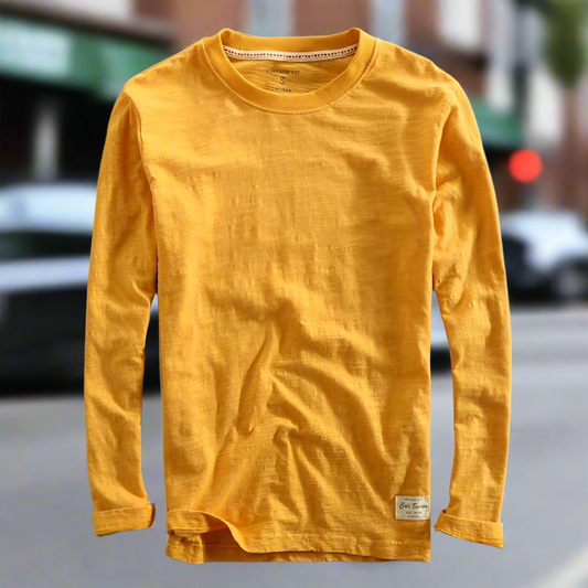 Long-Sleeve Casual T-Shirt | Cotton Blend | Soft & Versatile