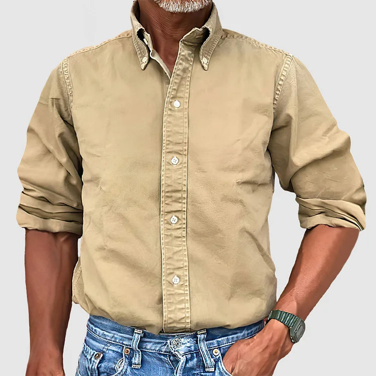 Cotton Button-Up Shirt | Men's | Classic & Breathable