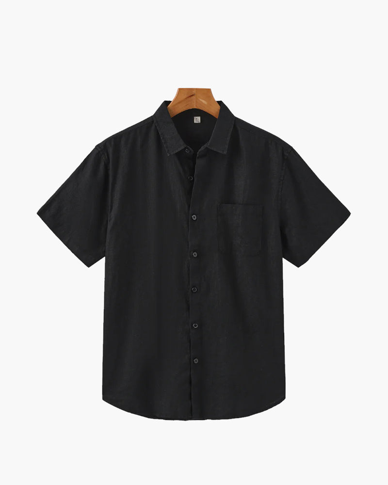 Men's Linen Short-Sleeve Shirt | Lightweight & Breathable | Casual Summer Essential