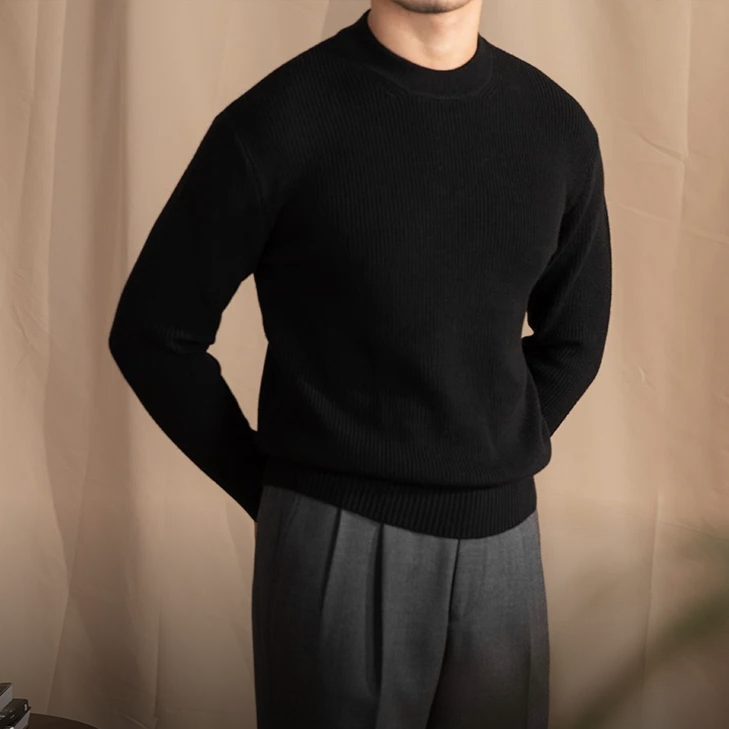 Men's Classic Knit Sweater | Wool Blend | Soft & Timeless