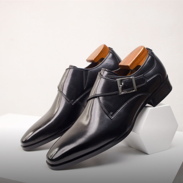 Monk Strap Leather Shoes | Classic Elegance | Formal & Stylish