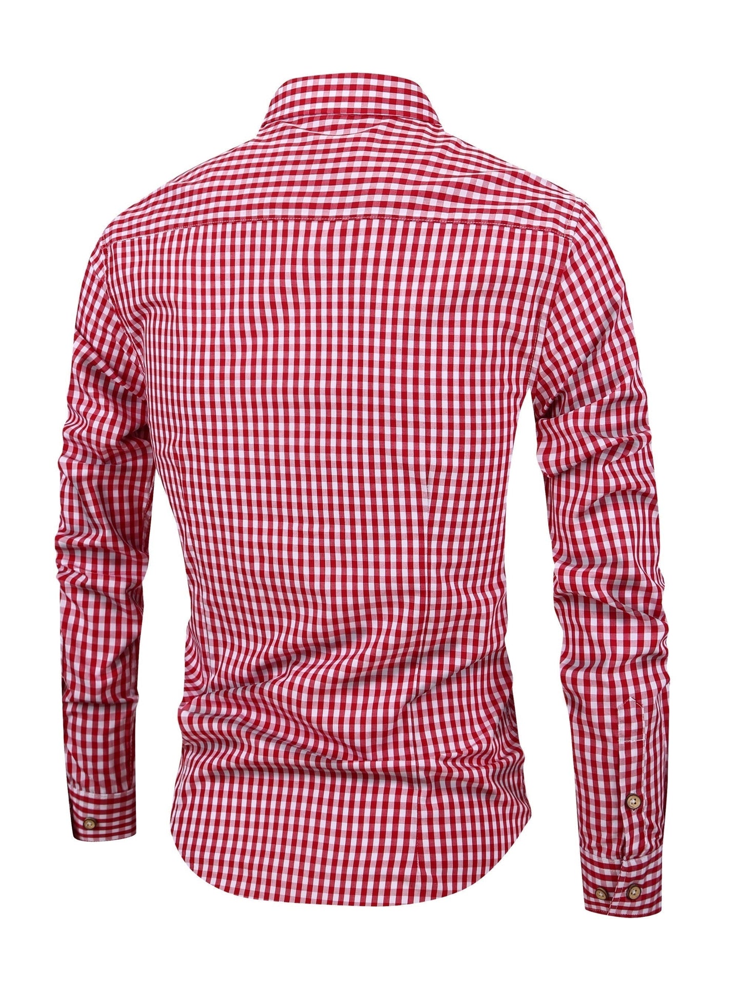 Checkered Long-Sleeve Shirt | Cotton Blend | Classic & Versatile