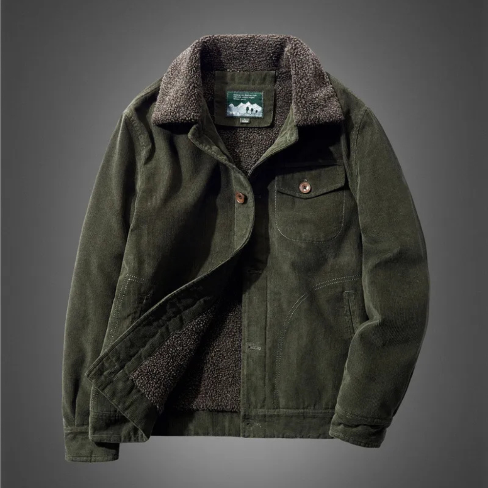 Sherpa-Lined Jacket | Warm & Stylish | Classic Cotton Blend