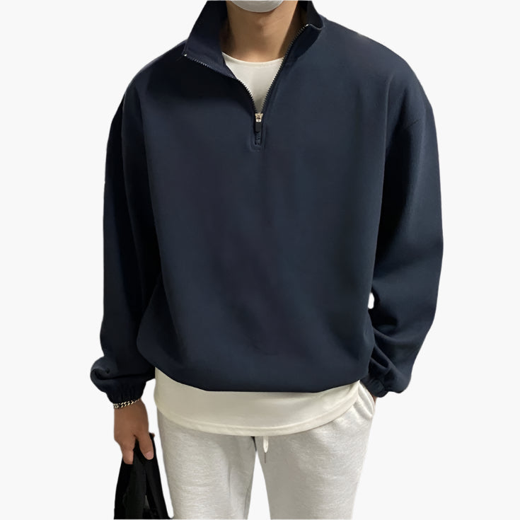 Half-Zip Pullover | Cotton Blend | Casual & Stylish