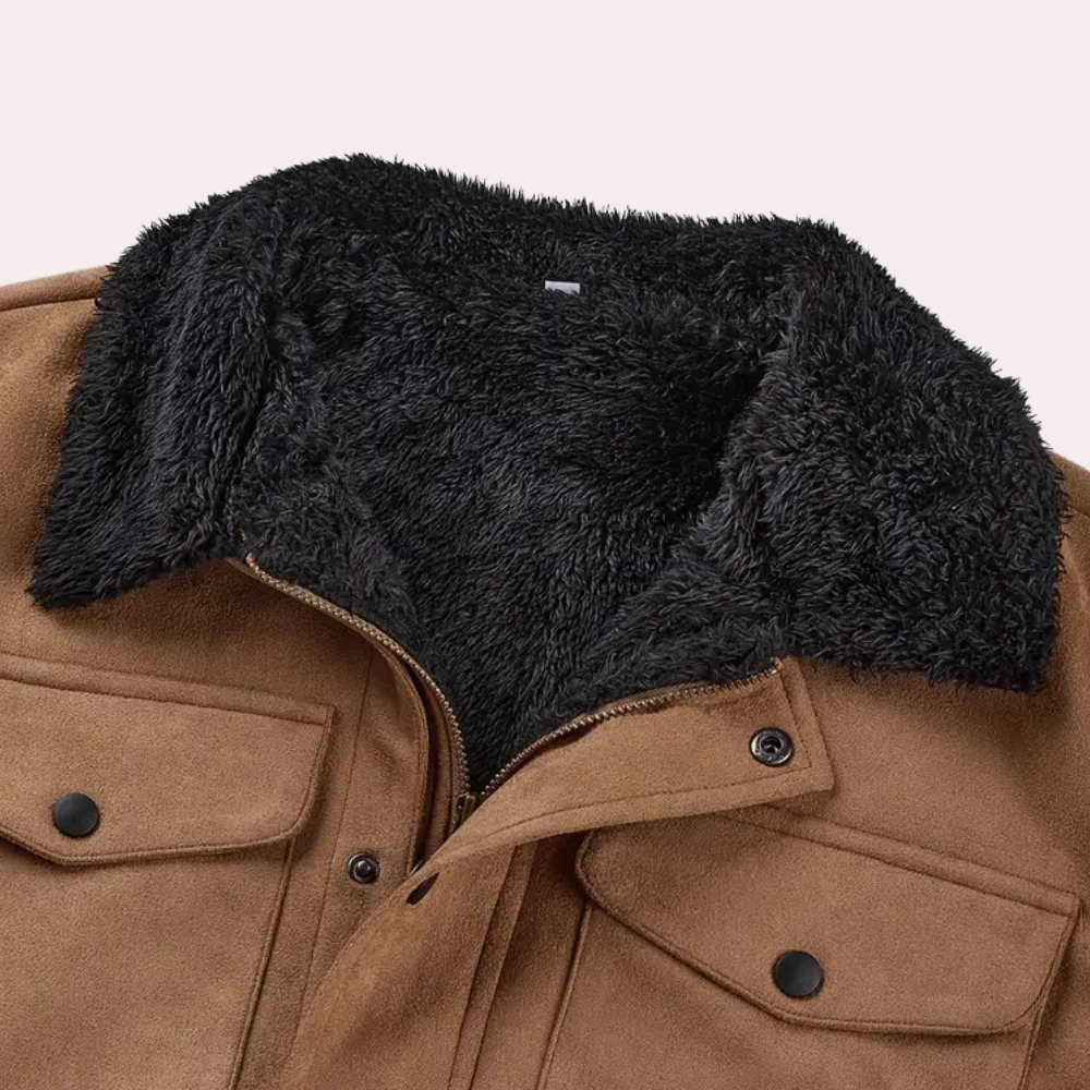 Sherpa-Lined Suede Jacket | Warm & Rugged | Classic Western Style