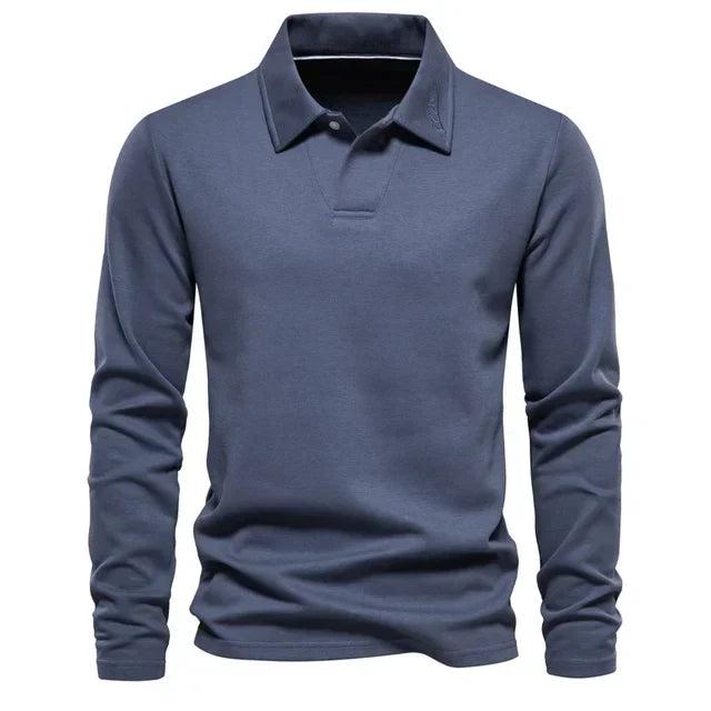 Men’s Long-Sleeve Polo Shirt | Smart & Casual | Breathable Comfort