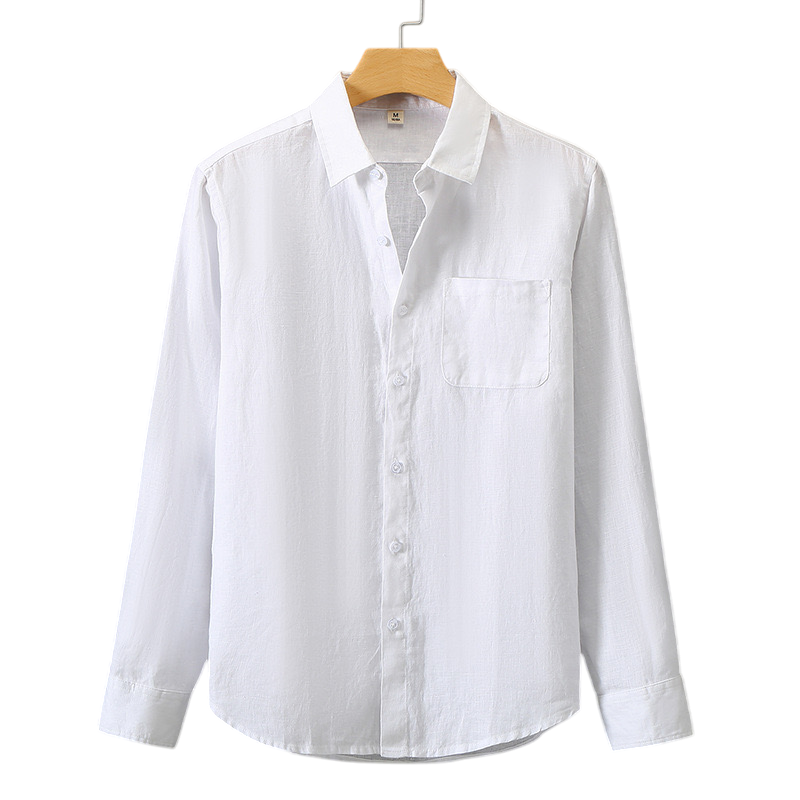 Cotton-Linen Long-Sleeve Shirt | Breathable & Stylish