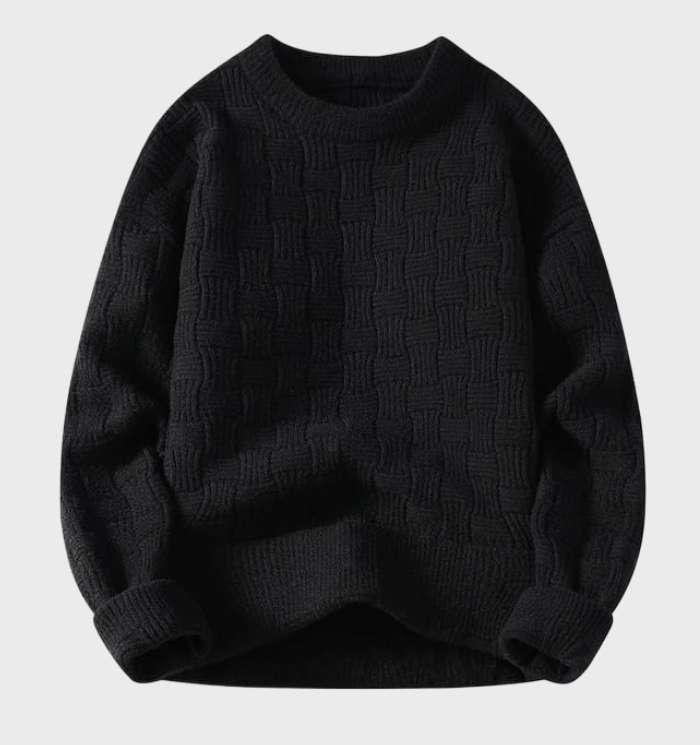 Men's Ribbed Knit Sweater | Wool Blend | Cozy & Minimalist