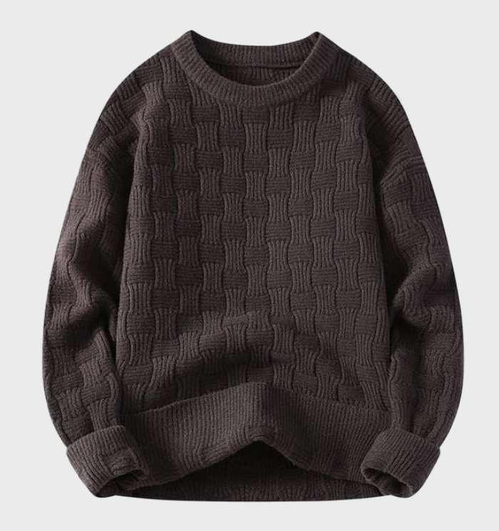 Men's Ribbed Knit Sweater | Wool Blend | Cozy & Minimalist