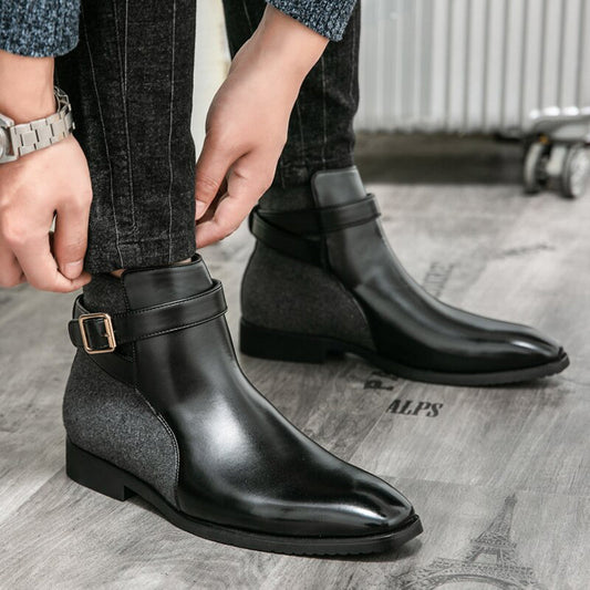 Leather Ankle Boots | Buckle Detail | Sleek & Stylish