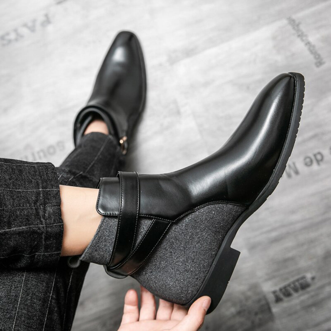 Leather Ankle Boots | Buckle Detail | Sleek & Stylish