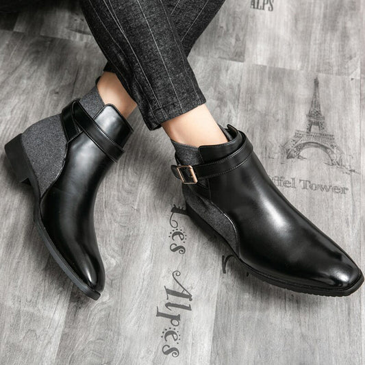 Leather Ankle Boots | Buckle Detail | Sleek & Stylish