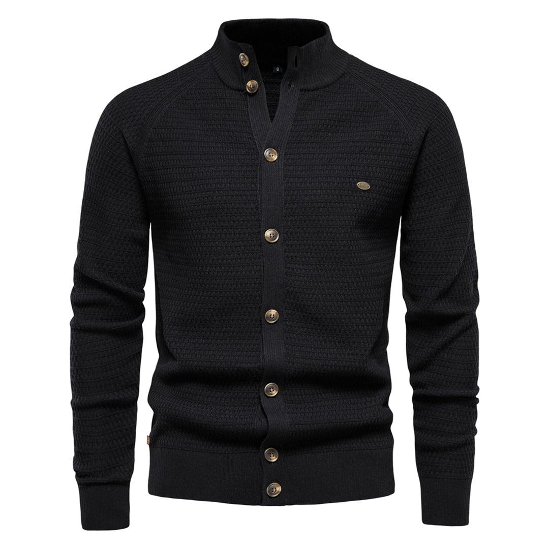 Men’s Button-Up Knit Cardigan | Slim Fit | Smart & Versatile