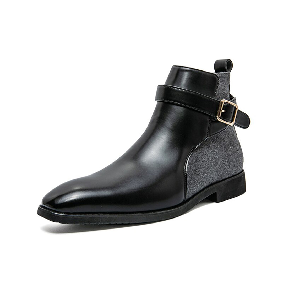 Leather Ankle Boots | Buckle Detail | Sleek & Stylish