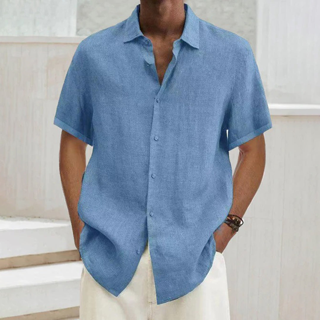 Linen Short-Sleeve Shirt | Lightweight & Breathable | Perfect for Summer