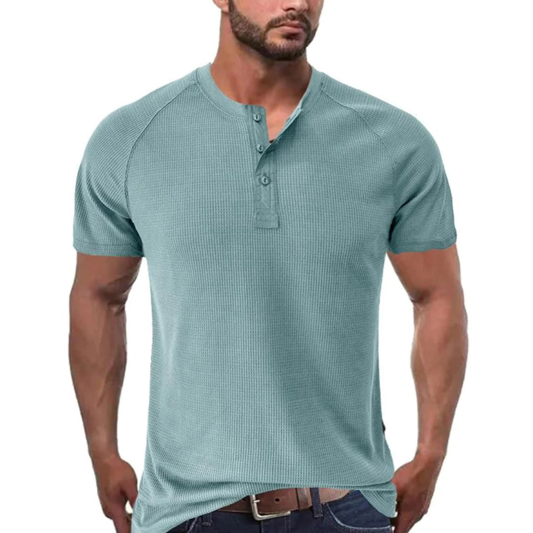 Men’s Henley T-Shirt | Short Sleeve | Casual & Stylish