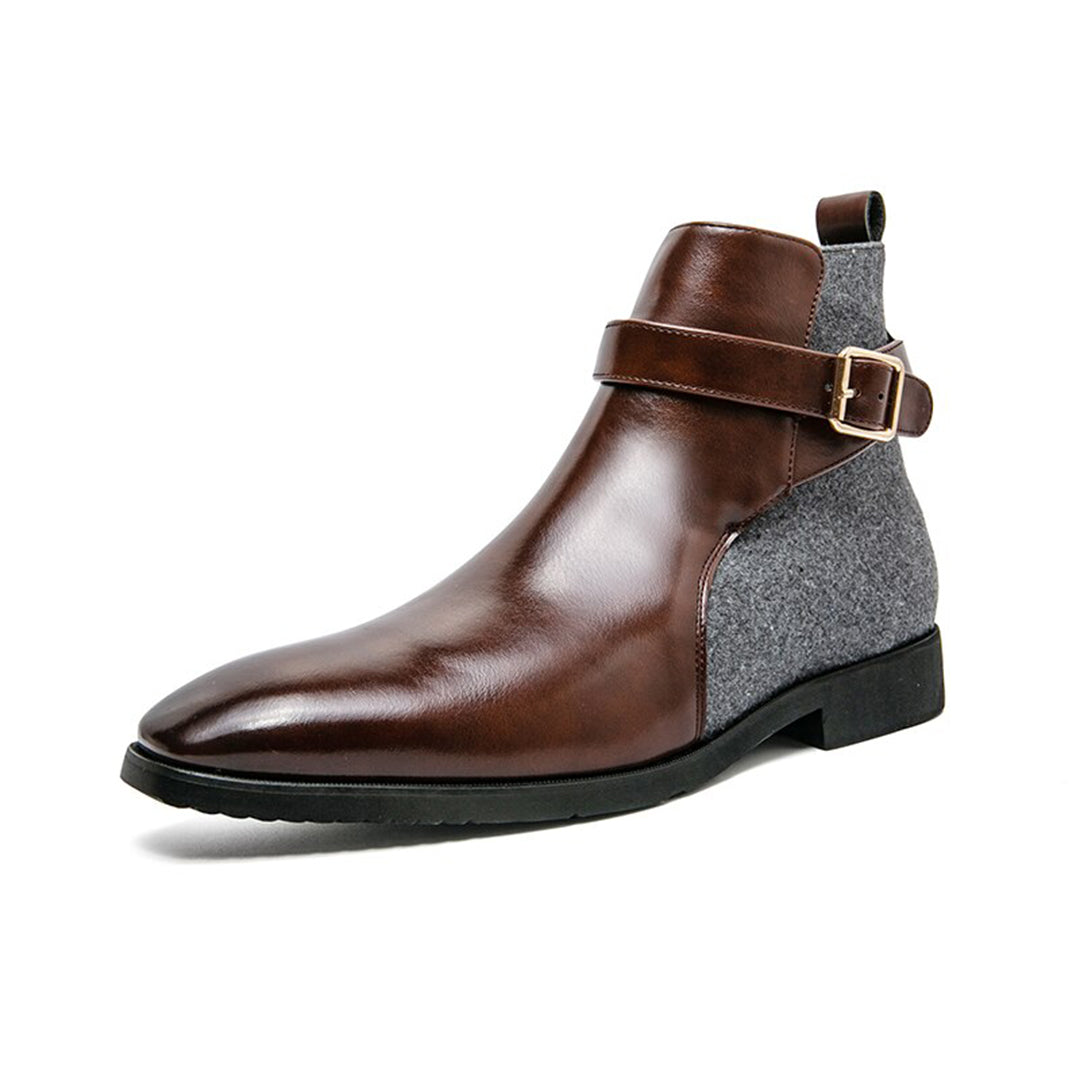 Leather Ankle Boots | Buckle Detail | Sleek & Stylish