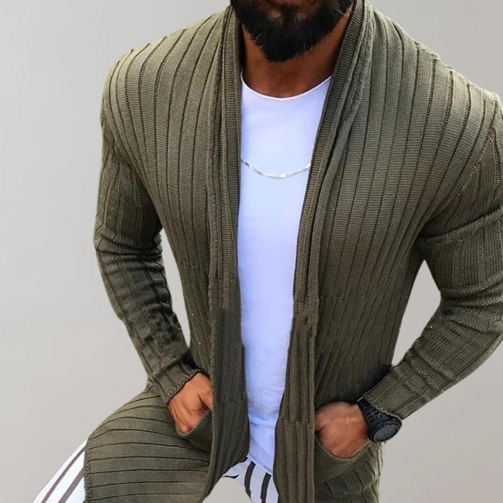 Open-Front Ribbed Cardigan | Slim Fit | Stylish & Comfortable