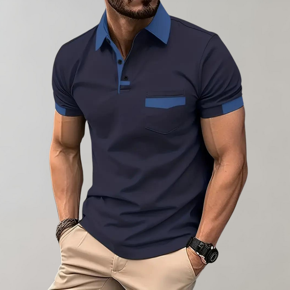 Contrast Trim Polo Shirt | Stylish & Breathable | Smart-Casual Wear