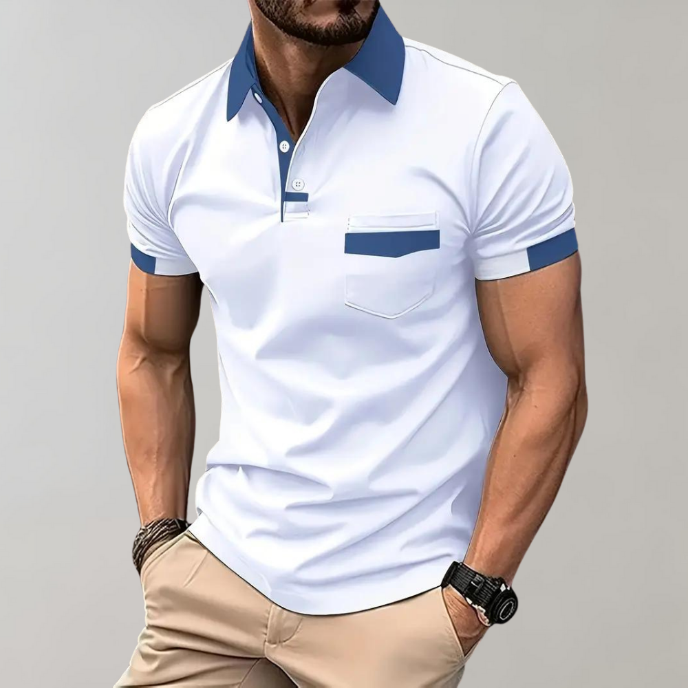 Contrast Trim Polo Shirt | Stylish & Breathable | Smart-Casual Wear