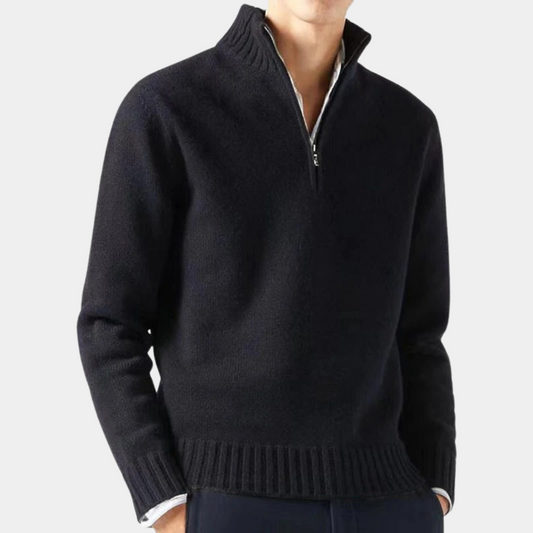 Half-Zip Knitted Sweater | Warm & Stylish | Timeless Design