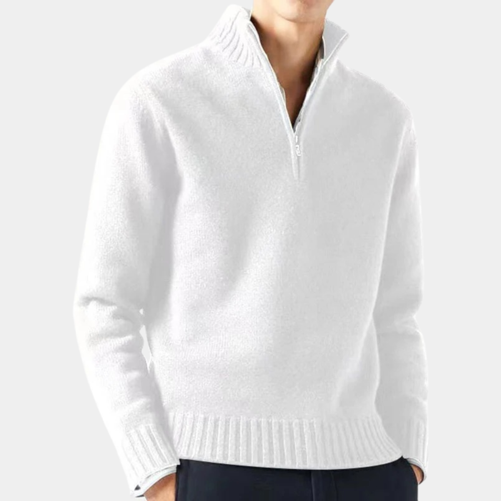 Half-Zip Knitted Sweater | Warm & Stylish | Timeless Design