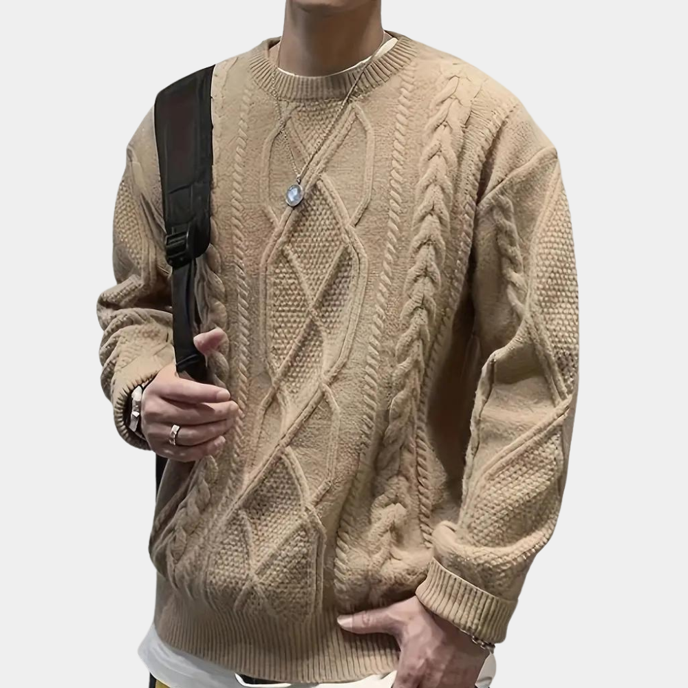 Cable-Knit Crewneck Sweater | Warm & Stylish | Timeless Comfort