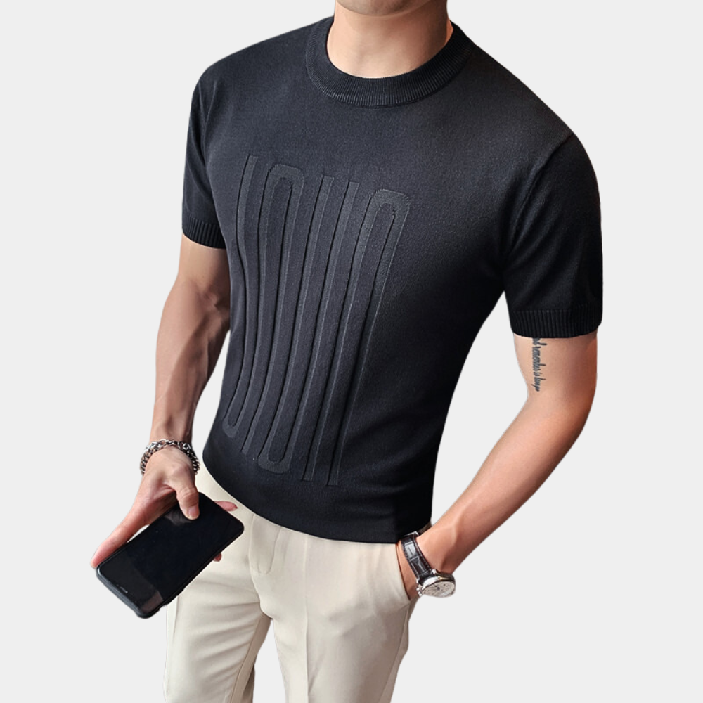 Textured Knit T-Shirt | Stylish & Comfortable | Modern Fit