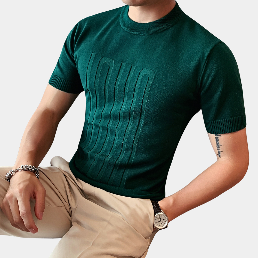 Textured Knit T-Shirt | Stylish & Comfortable | Modern Fit