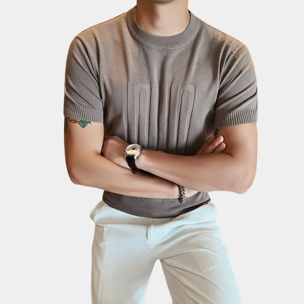 Textured Knit T-Shirt | Stylish & Comfortable | Modern Fit