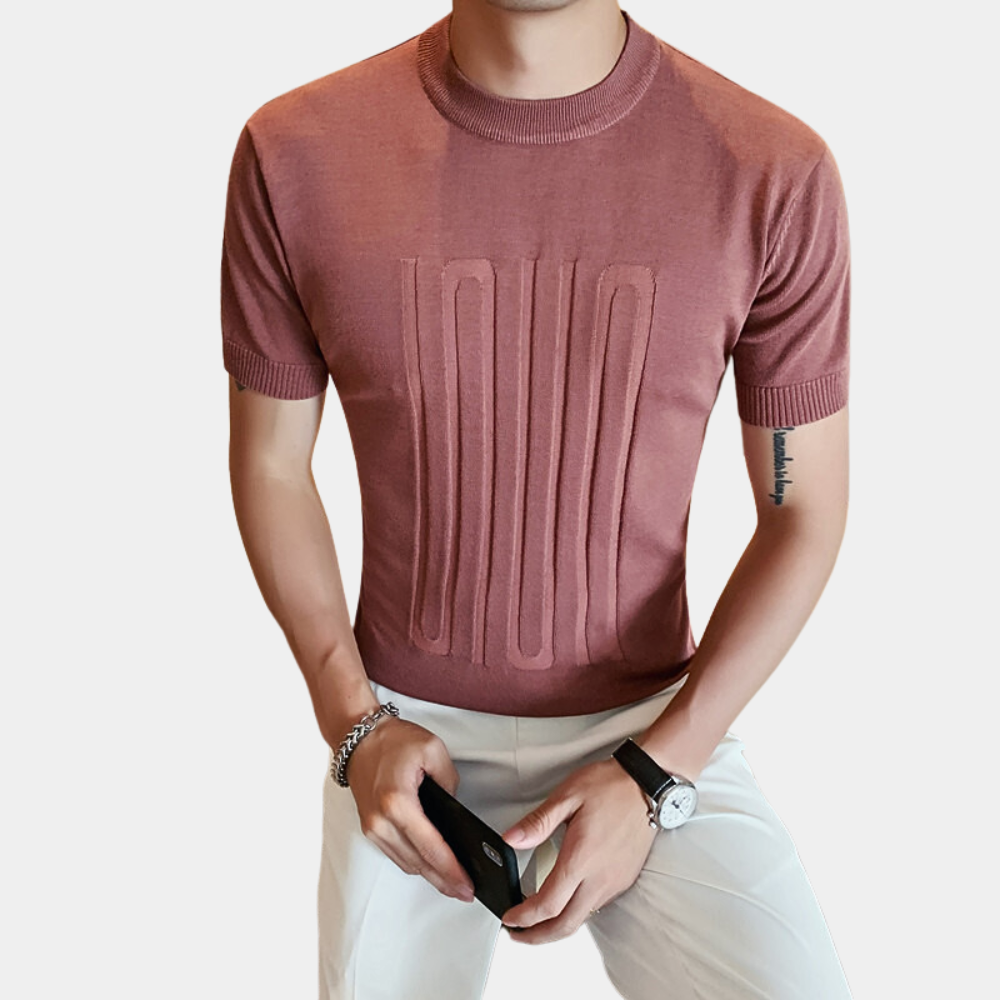 Textured Knit T-Shirt | Stylish & Comfortable | Modern Fit