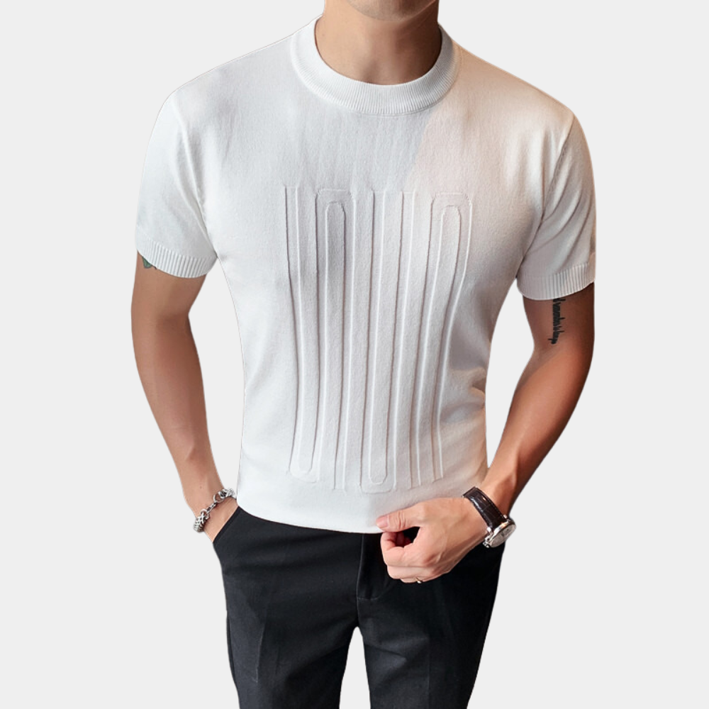 Textured Knit T-Shirt | Stylish & Comfortable | Modern Fit