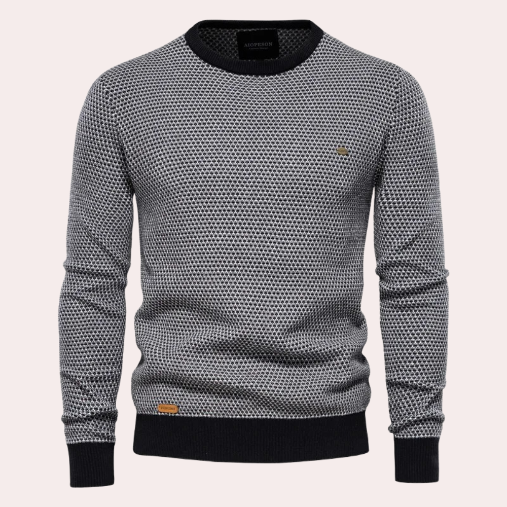 Knitted Crewneck Sweater | Textured Knit | Stylish & Warm