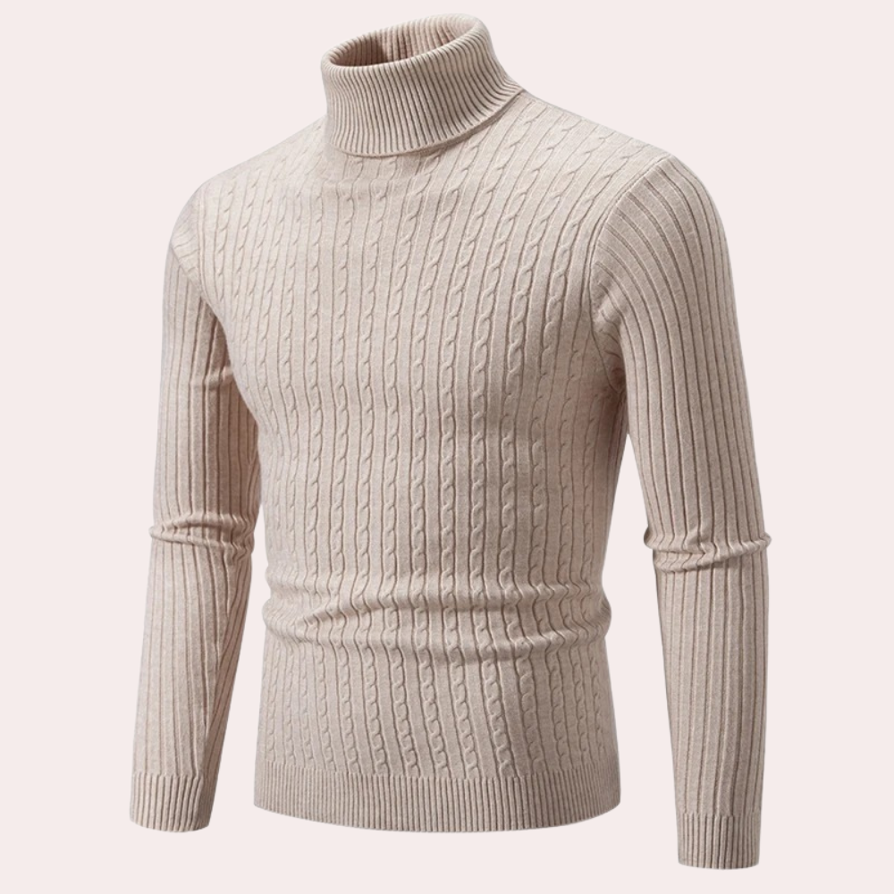 Ribbed Turtleneck Sweater | Slim Fit | Warm & Stylish