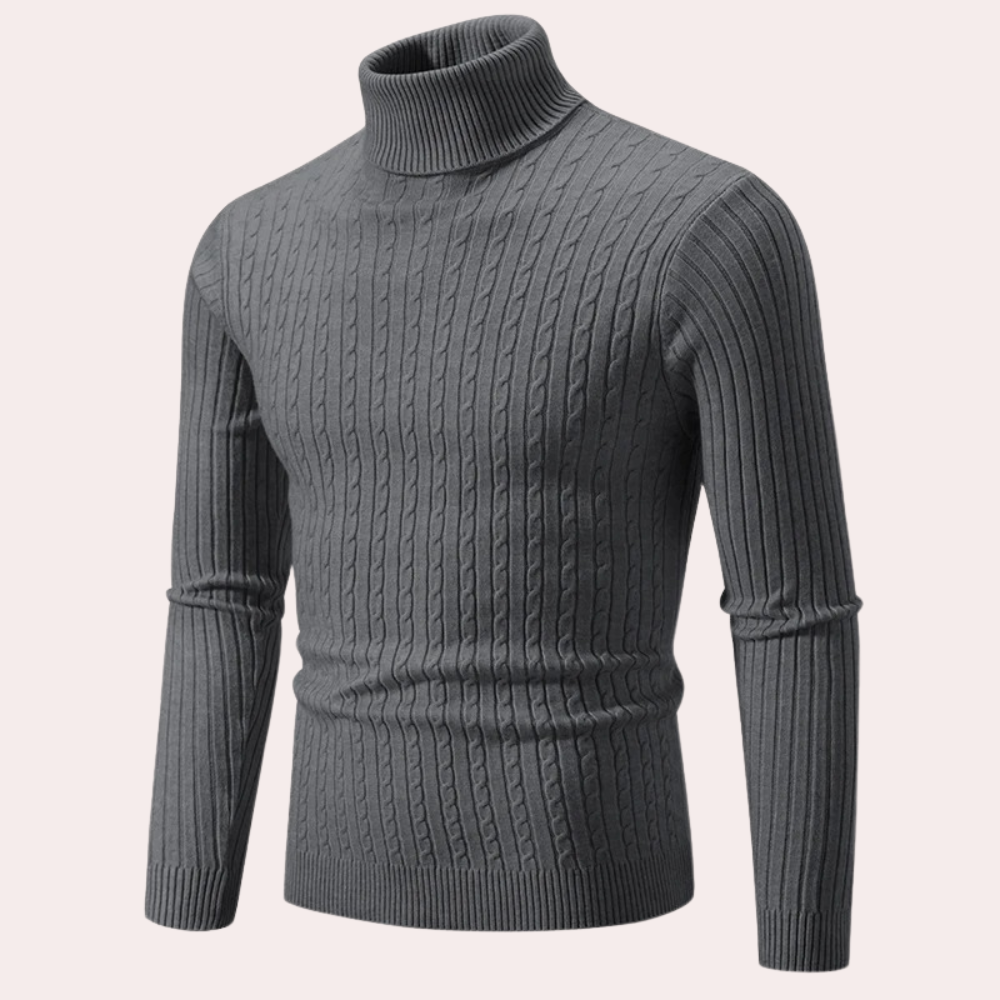 Ribbed Turtleneck Sweater | Slim Fit | Warm & Stylish