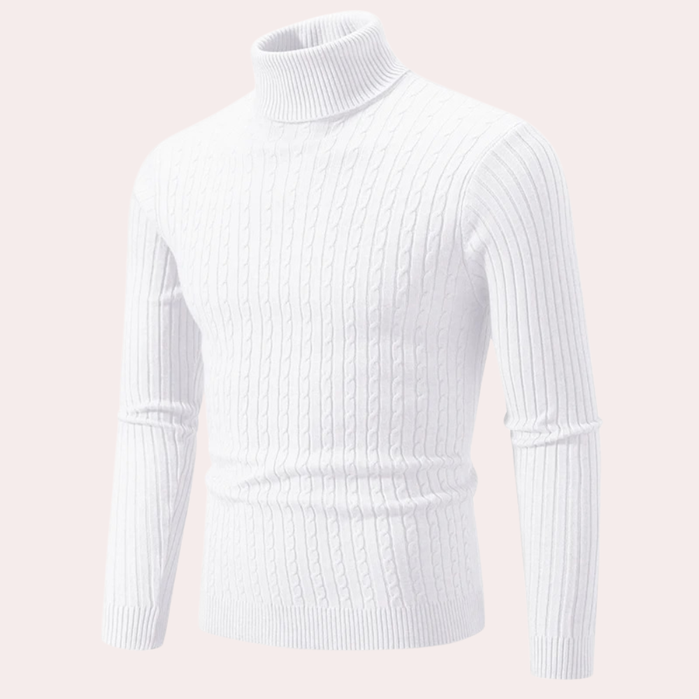 Ribbed Turtleneck Sweater | Slim Fit | Warm & Stylish