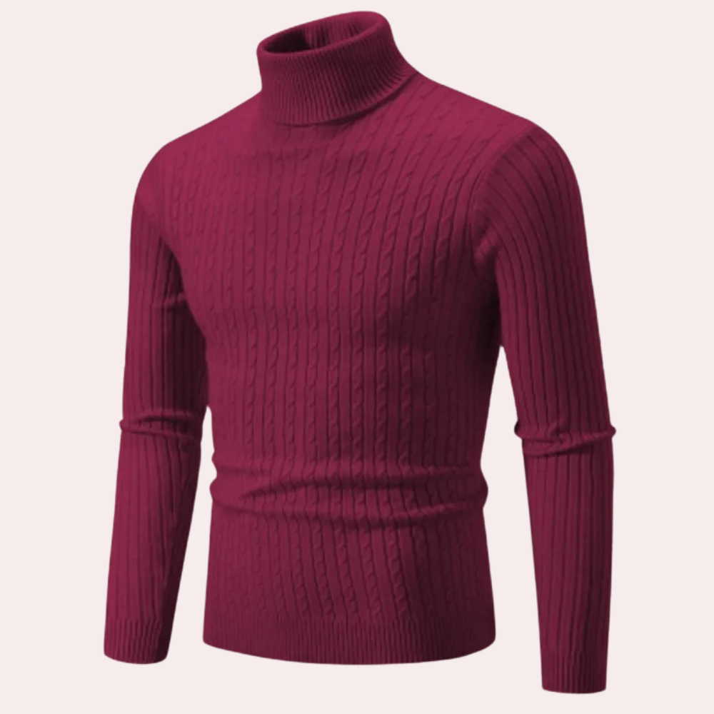 Ribbed Turtleneck Sweater | Slim Fit | Warm & Stylish