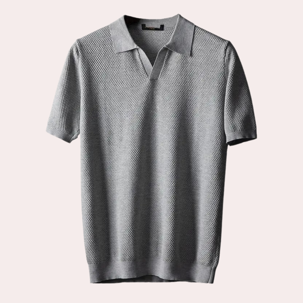 Men’s Knitted Polo Shirt | Short Sleeve | Soft & Stylish