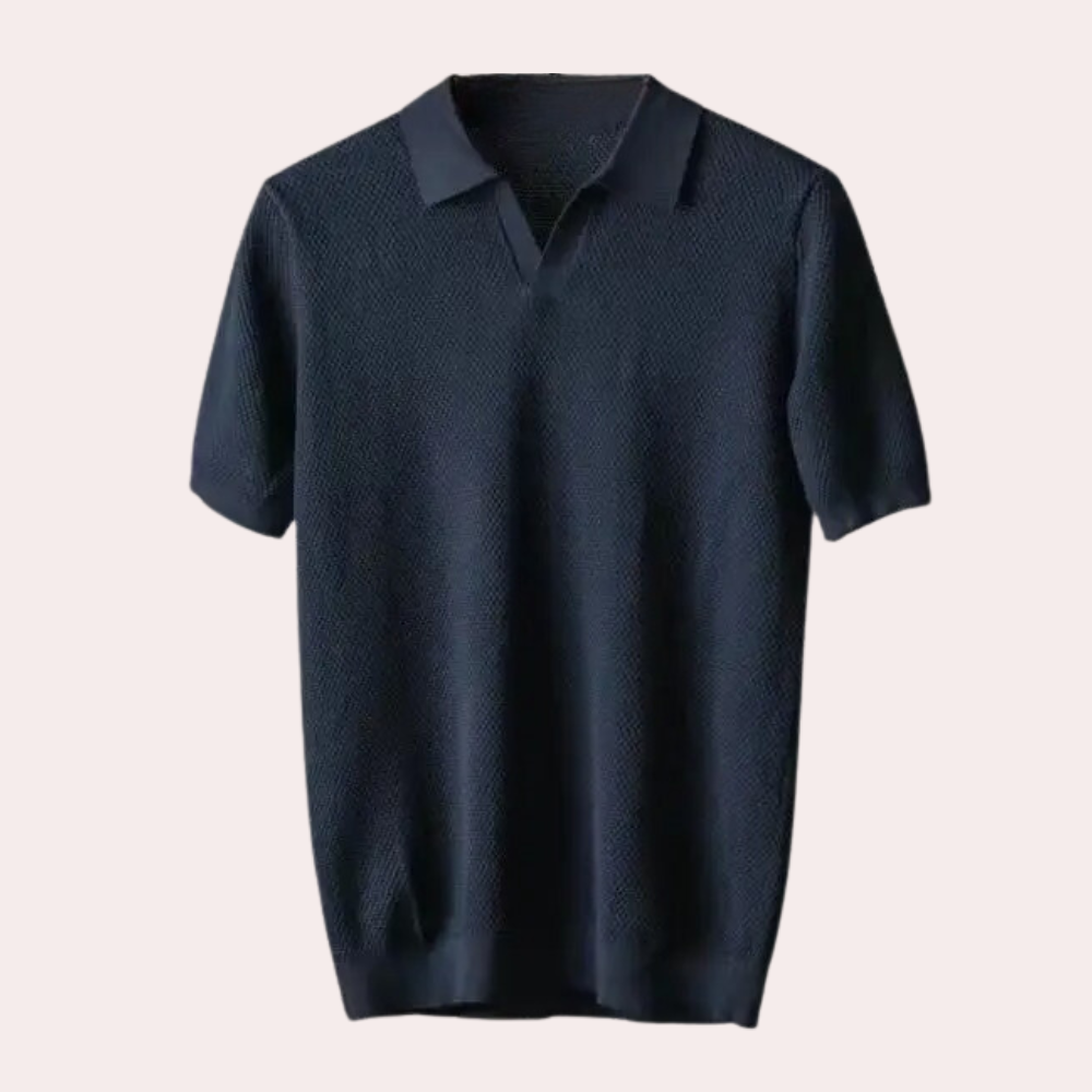 Men’s Knitted Polo Shirt | Short Sleeve | Soft & Stylish