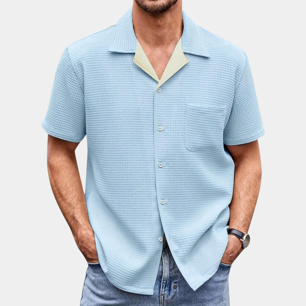 Men’s Cuban Collar Shirt | Short Sleeve | Lightweight & Relaxed