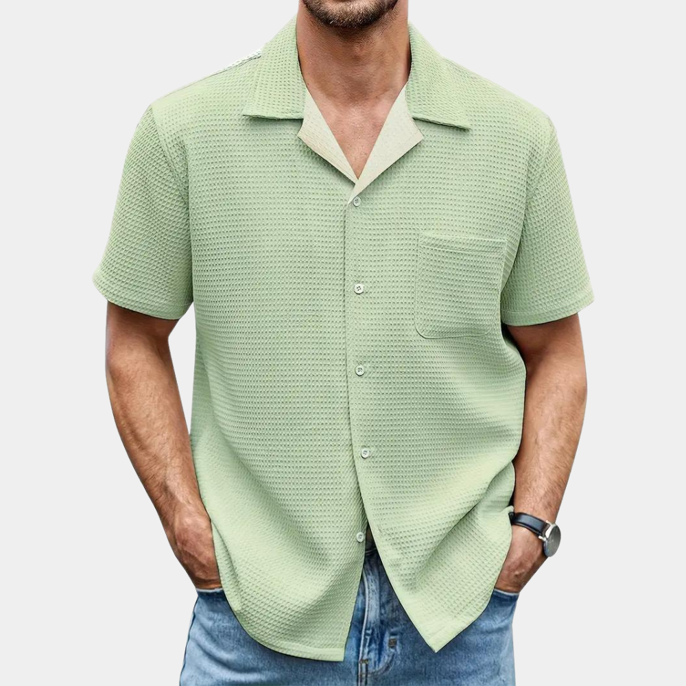 Men’s Cuban Collar Shirt | Short Sleeve | Lightweight & Relaxed