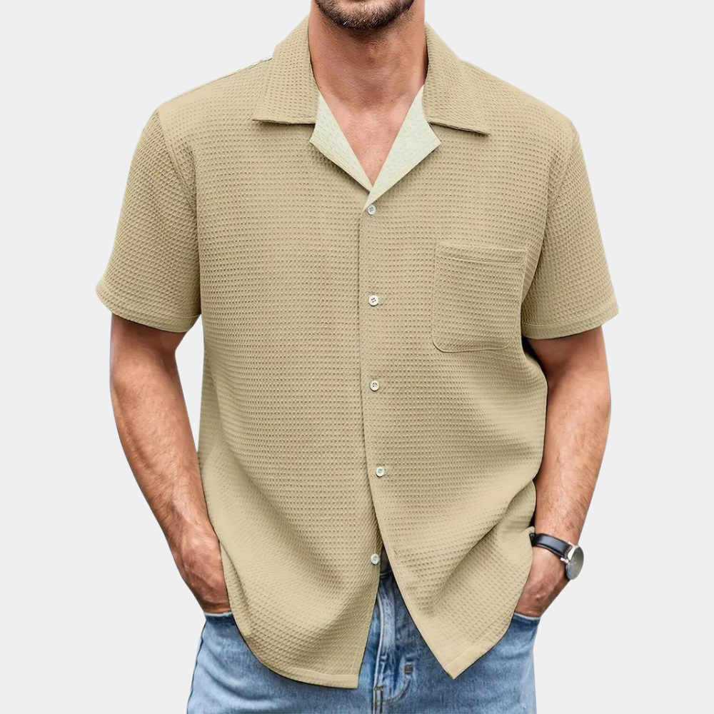 Men’s Cuban Collar Shirt | Short Sleeve | Lightweight & Relaxed