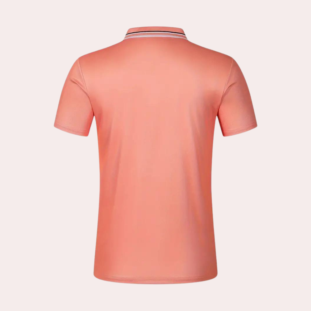 Men’s Zip Polo Shirt | Short Sleeve | Stylish & Sporty